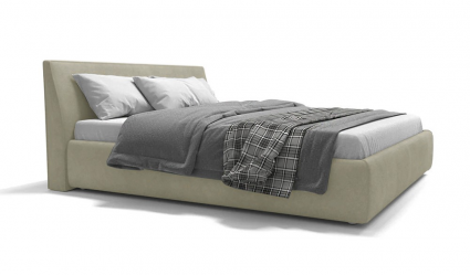 Кровать без подъемного механизма MYROOM Family Алти 180х200 бежевого цвета с изголовьем, без ящиков