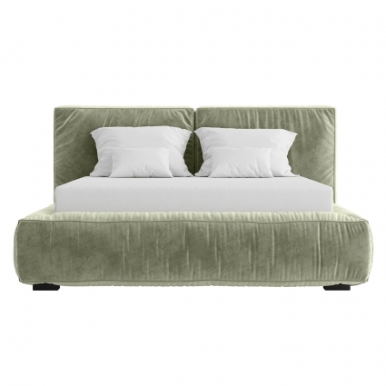 Кровать KARE DESIGN с ящиком и подъемным механизмом Sweet Dream 200х200 зеленого цвета, с изголовьем