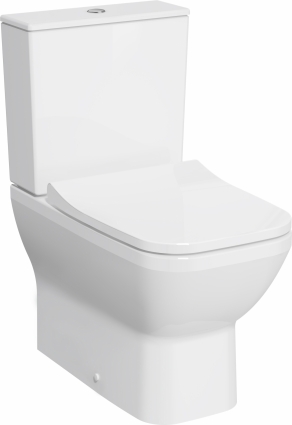 Унитаз-компакт VitrA Integra Square 9833B003-7204 с микролифтом, белый, прямоугольный, 40x62 см