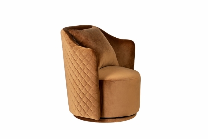 Кресло Garda Decor Verona Basic в обивке из велюра для отдыха, с подлокотниками