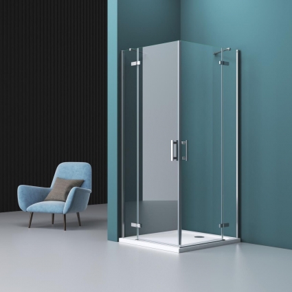 Душевой уголок BelBagno Kraft AH-22-100/80-C-Cr L прямоугольный, двери распашные