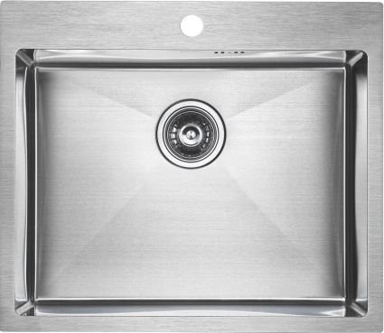 Мойка кухонная Paulmark Brim PM215951-BS брашированная нержавеющая сталь прямоугольная, 59x51 см