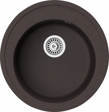 Мойка кухонная TopZero Eva 510-93 Chocolate матовая, круглая, 51x51 см