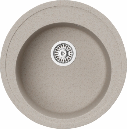 Мойка кухонная TopZero Eva 510-58 Beach матовая, круглая, 51x51 см