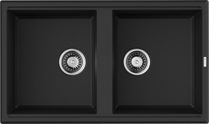 Мойка кухонная Omoikiri Tedori 86-2-BL чёрная матовая, прямоугольная, 86x51 см