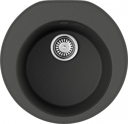 Мойка кухонная Omoikiri Miya 50R-PL платина матовая, круглая, 50.5x49 см