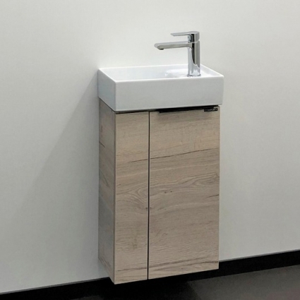 Тумба для комплекта Comforty Асти 40 дуб дымчатый подвесная, матовая