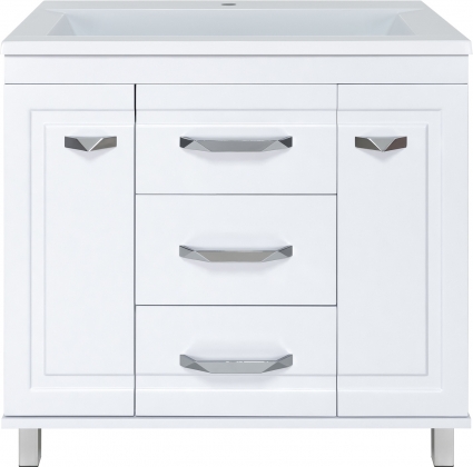 Тумба для комплекта Misty Терра 90 белая матовая, с доводчиками