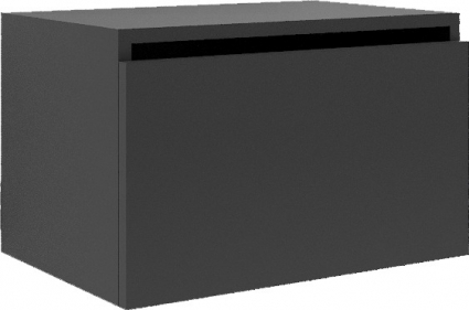 Тумба Armadi Art Flat Valessi Uno-S 60 антрацит матовый подвесная, с ящиками