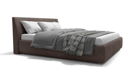 Кровать без подъемного механизма MYROOM Family Алти 160х200 коричневого цвета с изголовьем, без ящиков