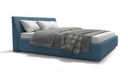 Кровать без подъемного механизма MYROOM Family Алти 180х200 синего цвета с изголовьем, без ящиков