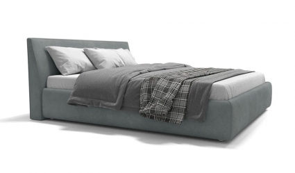 Кровать без подъемного механизма MYROOM Family Алти 180х200 серого цвета с изголовьем, без ящиков