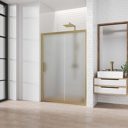 Душевая дверь Creto Ideale 135х200, 127-WTW-135-200-MAT-6BR, раздвижная, стекло матовое