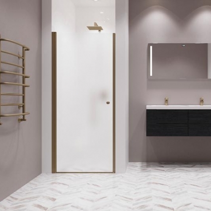 Душевая дверь Creto Luna 55х200, 125-WTW-55-200-MAT-6BR, распашная, стекло матовое