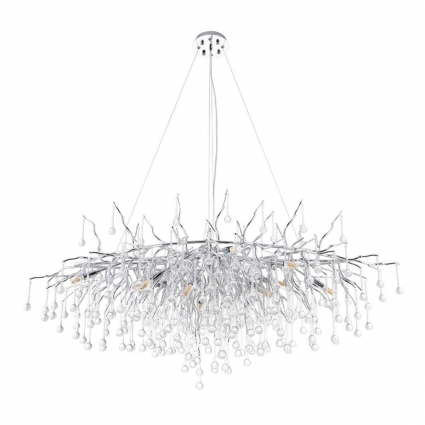 Подвесная люстра Divinare Salice 3132/26 SP-13 цвет серебро, мощность 520 Вт