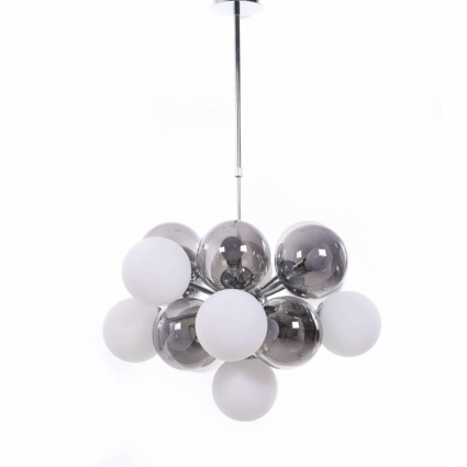 Подвесная люстра Lumina Deco Neopsis LDP 1137-17 WT+CHR в стиле Хай-тек, цвет белый