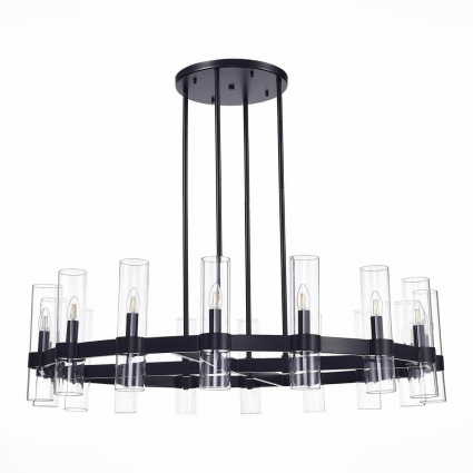 Подвесная люстра ST Luce American House SL1237.403.16 цвет черный, мощность 240 Вт