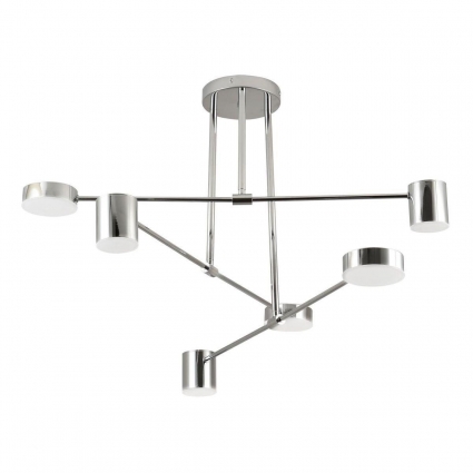 Потолочная светодиодная люстра Kink Light Мекли 07649-6A,02, в стиле Хай-тек, цвет хром