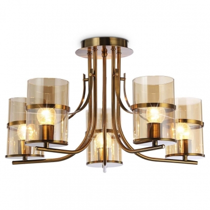 Потолочная люстра Ambrella light Traditional TR3222 в стиле модерн, цвет янтарный