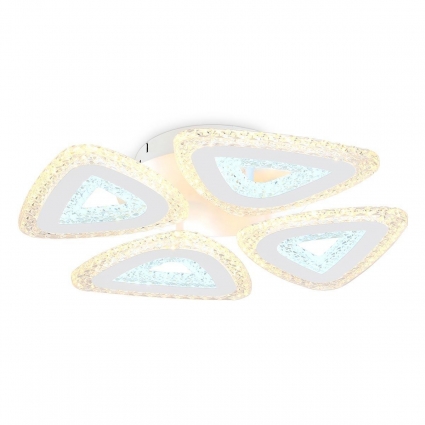 Потолочная светодиодная люстра Ambrella light Acrylica Original FA4019 в стиле Хай-тек, цвет белый