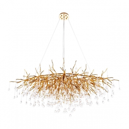 Подвесная люстра Divinare Salice 3132/01 SP-13 цвет золотой, мощность 520 Вт