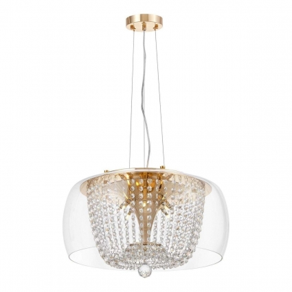 Подвесной светильник Lumina Deco Disposa LDP 7018-500 PR+F.GD в стиле арт-деко, цвет золотой