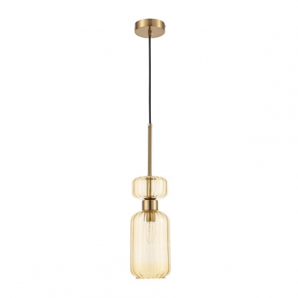 Подвесной светильник Escada Gloss 1141/1S Amber в стиле модерн, цвет янтарный