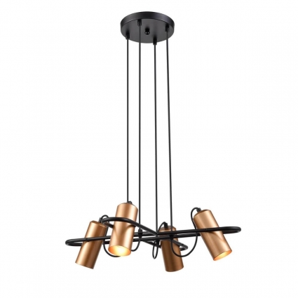 Подвесной светильник Vele Luce Pacifico VL5804P04 в стиле модерн, цвет золотой