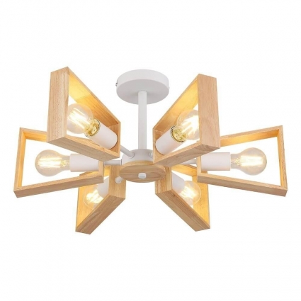 Потолочная люстра Arte Lamp Brussels A8030PL-6WH цвет дерево, мощность 360 Вт