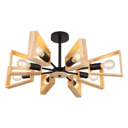 Потолочная люстра Arte Lamp Brussels A8030PL-8BK цвет дерево, мощность 480 Вт