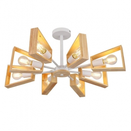 Потолочная люстра Arte Lamp Brussels A8030PL-8WH цвет дерево, мощность 480 Вт