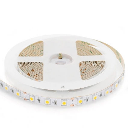 Светодиодная лента Apeyron 14,4W/m 60Led/m 5050SMD дневной белый 3M 226BL, мощность 432 Вт