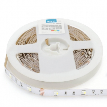 Светодиодная лента Apeyron 7,2W/m 30Led/m 5050SMD разноцветная 5M 100BL, мощность 36 Вт