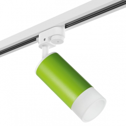 Трековый светильник Lightstar Rullo (214434+592056+202431) R1T43431 в современном стиле, цвет зеленый