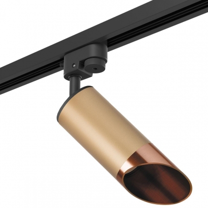 Трековый светильник Lightstar Rullo (214440+592057+201430) R1T440130 в современном стиле, цвет золотой