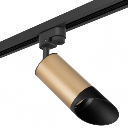 Трековый светильник Lightstar Rullo (214440+592057+201437) R1T44037 в современном стиле, цвет золотой