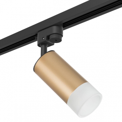 Трековый светильник Lightstar Rullo (214440+592057+202431) R1T44031 в современном стиле, цвет золотой