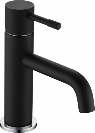 Смеситель для раковины Boheme Uno 461-BCR black chrome однорычажный, высота излива 6.5 см