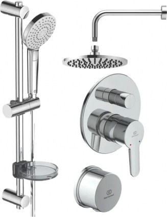 Душевой комплект Ideal Standard Ceraplan S1001AA С ВНУТРЕННЕЙ ЧАСТЬЮ хром, шланг пластиковый 175 см