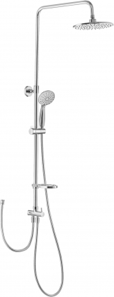 Душевая стойка Swedbe Calypso 5073 хром, штанга 118 см, шланг металлический 150 см