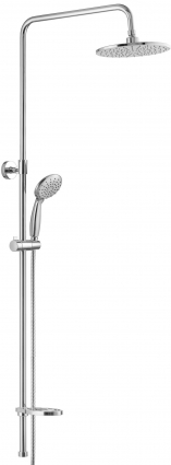 Душевая стойка Swedbe Calypso 5072 хром, штанга 159 см, шланг металлический 150 см
