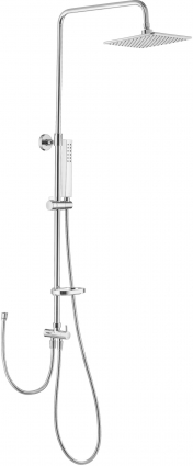 Душевая стойка Swedbe Calypso 5067 хром, штанга 118 см, шланг металлический 150 см