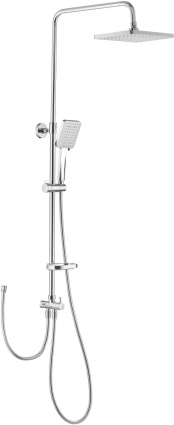 Душевая стойка Swedbe Calypso 5077 хром, штанга 118 см, шланг металлический 150 см