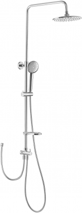 Душевая стойка Swedbe Calypso 5075 хром, штанга 116 см, шланг металлический 150 см