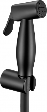 Гигиенический душ Swedbe Calypso 5023B черный матовый штанга 13.5 см, шланг пластиковый 120 см