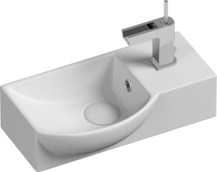 Рукомойник Ceramica Nova Element CN6039L прямоугольная, цвет белый