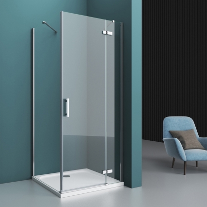 Душевой уголок BelBagno Kraft AH-12-120/90-C-Cr R прямоугольный, двери распашные