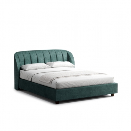 Кровать The IDEA Tulip 160х200 бирюзового цвета с изголовьем, без ящиков