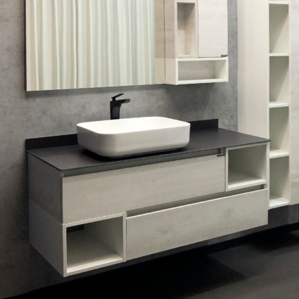 Тумба с раковиной Comforty Прага 120 раковина T-Y9378, подвесная, матовая