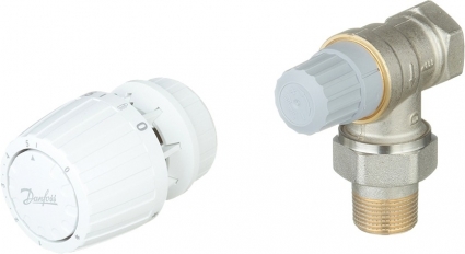 Запорный вентиль Danfoss 013G2233 3/4" с термостатом, угловой, для однотрубной системы